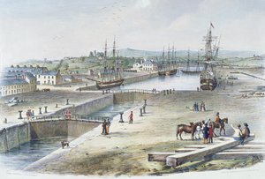 Utsikt over kaien, Newport, Monmouthshire, 1842
